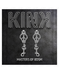 KINK - PINCES À METELLES TRÈFLE JAPONAIS AVEC CROCHETS ARGENT
