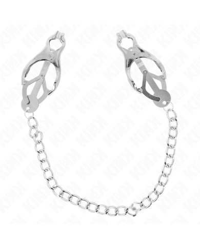 KINK - PINCES À METELLES TRÈFLE JAPONAIS AVEC CHAÎNE ARGENT 30 CM