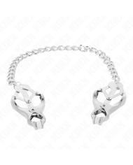 KINK - PINCES À METELLES TRÈFLE JAPONAIS AVEC CHAÎNE ARGENT 30 CM