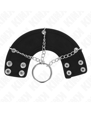 KINK - ANNEAU PÉNIS CHAÎNE 4 CM 7 CM MÉTAL AVEC CEINTURE EN CUIR