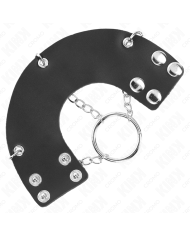 KINK - ANNEAU PÉNIS CHAÎNE 4 CM 7 CM MÉTAL AVEC CEINTURE EN CUIR