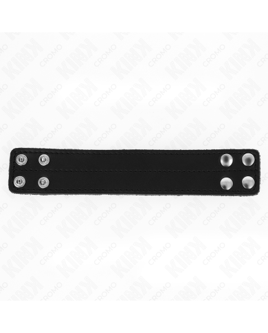 KINK - ANNEAU PÉNIS EN CUIR AVEC FERMETURE À PRESSION 18,5 X 3,3 CM