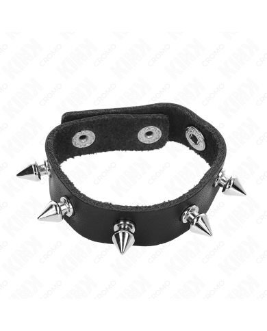 KINK - ANNEAU PÉNIS EN CUIR AVEC POINTES 21,5 X 1,6 CM