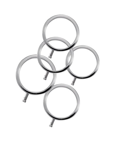 ELECTRASTIM - ELECTRARINGS ANNEAUX PÉNIS EN MÉTAL PACK DE 5