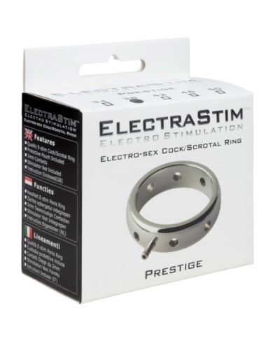 ELECTRASTIM - ANNEAU PÉNIS ÉLECTROMAGNÉTIQUE PRESTIGE EN MÉTAL 42 MM