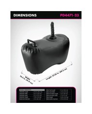 FETISH FANTASY SERIES - BODY DOCK SIÈGE GONFLABLE AVEC GODEMICHET 69,2 CM NOIR