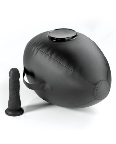 FETISH FANTASY SERIES - BODY DOCK BOULE GONFLABLE AVEC GODEMICHET NOIR 41,9 CM