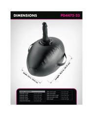 FETISH FANTASY SERIES - BODY DOCK BOULE GONFLABLE AVEC GODEMICHET NOIR 41,9 CM