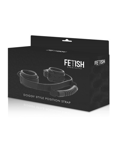 FETISH SUBMISSIVE - MENOTTES DOUBLURE NOPRÈNE AVEC POIGNÉE