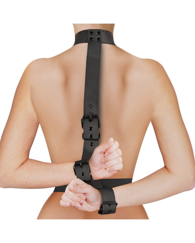 FETISH SUBMISSIVE BONDAGE - ENSEMBLE DE RETENUE CORPS COL ET POIGNETS