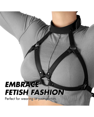 FETISH SUBMISSIVE BONDAGE - HARNAIS POITRINE RÉGLABLE