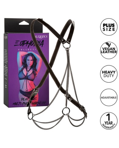 CALEXOTICS - EUPHORIA HARNAIS MULTICHAÎNE PREMIUM GRANDE TAILLE