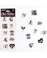 SECRET PLAY - ENSEMBLE DE 10 TATOUAGES TEMPORAIRES KINKY COLLECTION