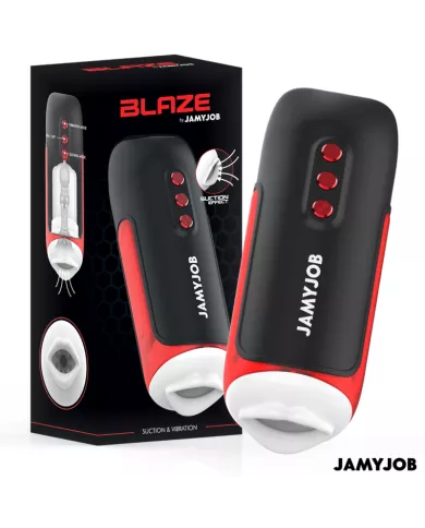 JAMYJOB - MASTURBATEUR BUCCAL AUTOMATIQUE BLAZE 5 MODES ONDES STIMULANTES ET VIBRATIONS