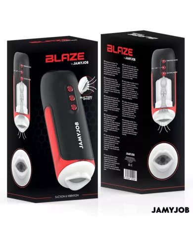 JAMYJOB - MASTURBATEUR BUCCAL AUTOMATIQUE BLAZE 5 MODES ONDES STIMULANTES ET VIBRATIONS