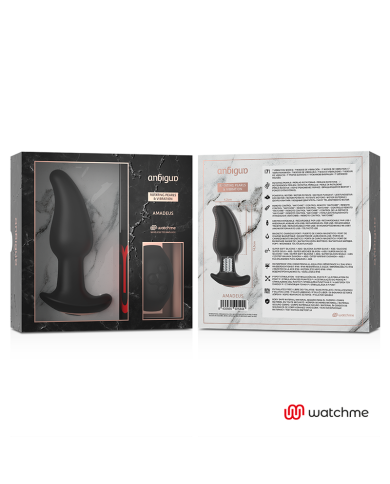 ANBIGUO - VIBRATEUR ANAL PLUG TÉLÉCOMMANDE WATCHME AVEC ROTATION DES PERLES AMADEUS