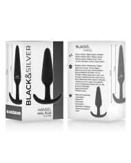 BLACK&SILVER - BOUCHON ANAL EN SILICONE HANSEL AVEC PETITE POIGNÉE