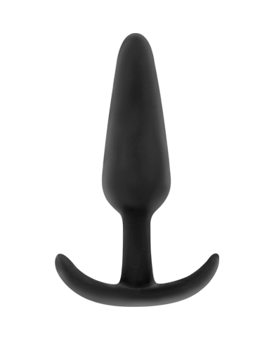 BLACK&SILVER - PLUG ANAL EN SILICONE KAEL AVEC POIGNÉE MOYENNE