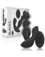 BLACK&SILVER - TÉLÉCOMMANDE EN SILICONE POUR PLUG ANAL CORA