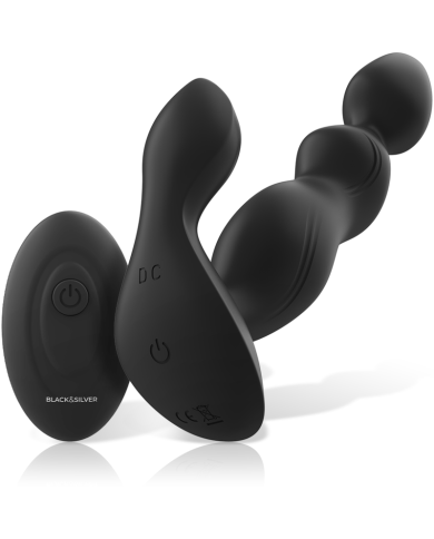 BLACK&SILVER - TÉLÉCOMMANDE EN SILICONE POUR PLUG ANAL CORA