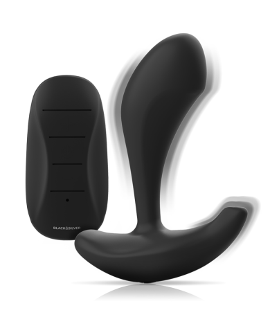 BLACK&SILVER - TÉLÉCOMMANDE EN SILICONE POUR PLUG ANAL DWAYNE