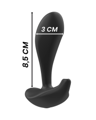 BLACK&SILVER - TÉLÉCOMMANDE EN SILICONE POUR PLUG ANAL DWAYNE