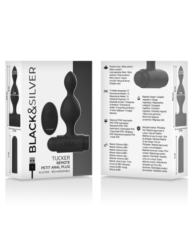 BLACK&SILVER - TUCKER PETITE TÉLÉCOMMANDE POUR PLUG ANAL EN SILICONE