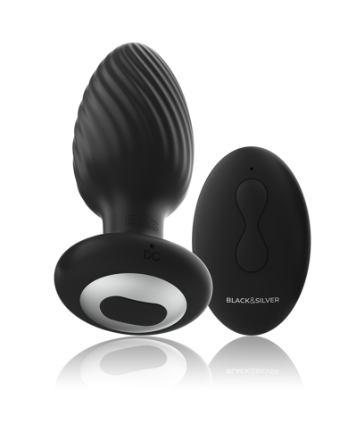 BLACK&SILVER - TÉLÉCOMMANDE DU ROTATEUR ANAL EN SILICONE WELLS PLUG