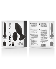 BLACK&SILVER - TÉLÉCOMMANDE DU ROTATEUR ANAL EN SILICONE WELLS PLUG