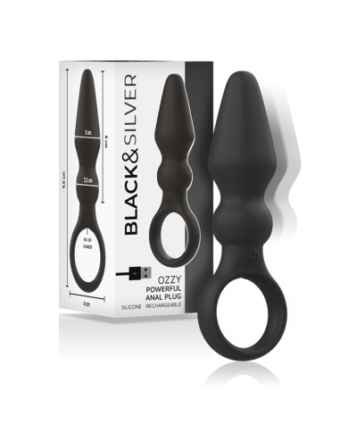 BLACK&SILVER - PUISSANT PLUG ANAL EN SILICONE OZZY