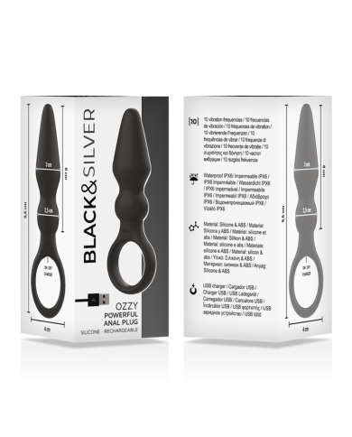 BLACK&SILVER - PUISSANT PLUG ANAL EN SILICONE OZZY