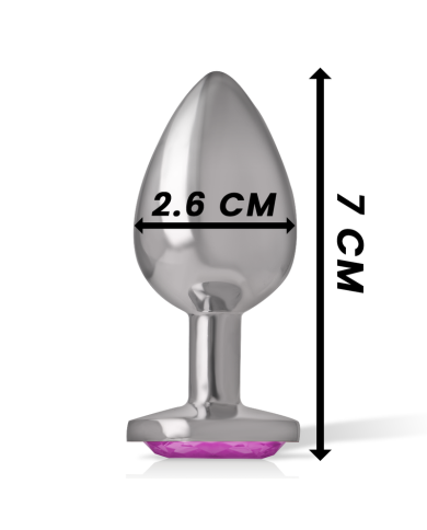 INTENSE - PLUG ANAL EN MÉTAL ALUMINIUM COEUR ROSE TAILLE S