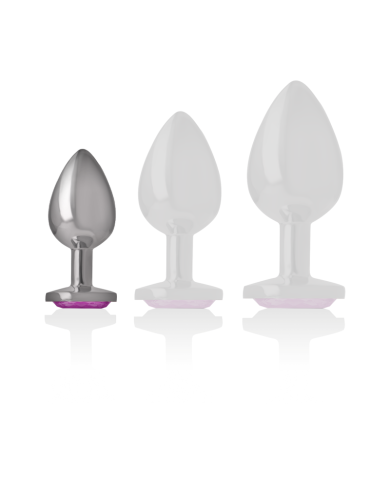 INTENSE - PLUG ANAL EN MÉTAL ALUMINIUM COEUR ROSE TAILLE S