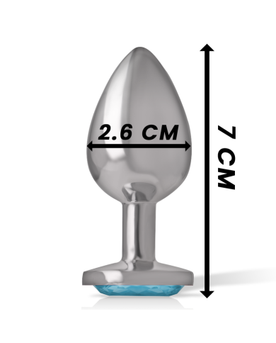 INTENSE - PLUG ANAL MÉTAL ALUMINIUM COEUR BLEU TAILLE S