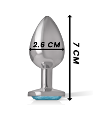 INTENSE - PLUG ANAL MÉTAL ALUMINIUM COEUR BLEU TAILLE S