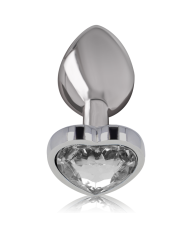 INTENSE - PLUG ANAL EN MÉTAL ALUMINIUM COEUR BLANC TAILLE S