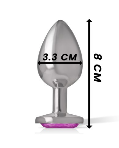 INTENSE - PLUG ANAL EN MÉTAL ALUMINIUM COEUR ROSE TAILLE M