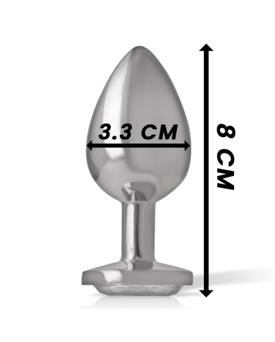 INTENSE - PLUG ANAL MÉTAL ALUMINIUM COEUR BLANC TAILLE M