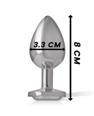 INTENSE - PLUG ANAL MÉTAL ALUMINIUM COEUR BLANC TAILLE M