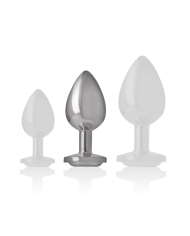 INTENSE - PLUG ANAL MÉTAL ALUMINIUM COEUR BLANC TAILLE M