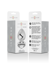 INTENSE - PLUG ANAL MÉTAL ALUMINIUM COEUR BLANC TAILLE M