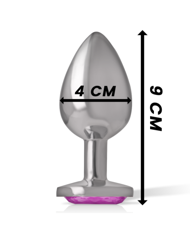 INTENSE - PLUG ANAL EN MÉTAL ALUMINIUM COEUR ROSE TAILLE L