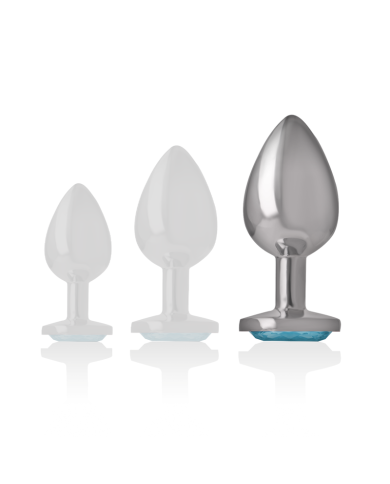 INTENSE - PLUG ANAL MÉTAL ALUMINIUM COEUR BLEU TAILLE L