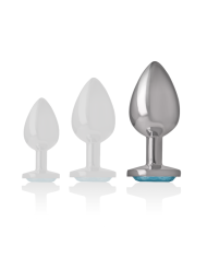 INTENSE - PLUG ANAL MÉTAL ALUMINIUM COEUR BLEU TAILLE L