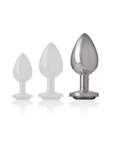 INTENSE - PLUG ANAL MÉTAL ALUMINIUM COEUR BLANC TAILLE L