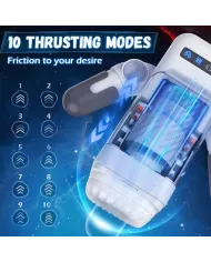 GAME CUP - MASTURBATEUR À VIBRATION DE POUSSÉE AVEC FONCTION CHAUFFANTE ET SUPPORT MOBILE - NOIR GAME CUP - MASTURBATEUR À VIBRATION DE POUSSÉE AVEC FONCTION CHAUFFANTE ET SUPPORT MOBILE - NOIR