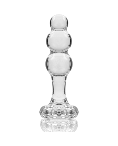 NEBULA SERIES BY IBIZA - MODÈLE 1 BOUCHON EN VERRE BOROSILICATE TRANSPARENT 10.5 CM -O- 3 CM