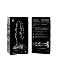 NEBULA SERIES BY IBIZA - MODÈLE 1 BOUCHON EN VERRE BOROSILICATE TRANSPARENT 10.5 CM -O- 3 CM