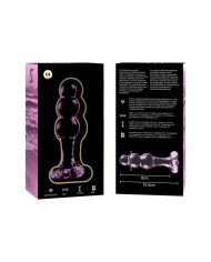 NEBULA SERIES BY IBIZA - MODÈLE 1 BOUCHON EN VERRE BOROSILICATE TRANSPARENT 10.5 CM -O- 3 CM