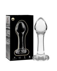 NEBULA SERIES BY IBIZA - PLUG ANAL MODÈLE 2 VERRE BOROSILICATE CLAIR 11 CM -O- 3.5 CM